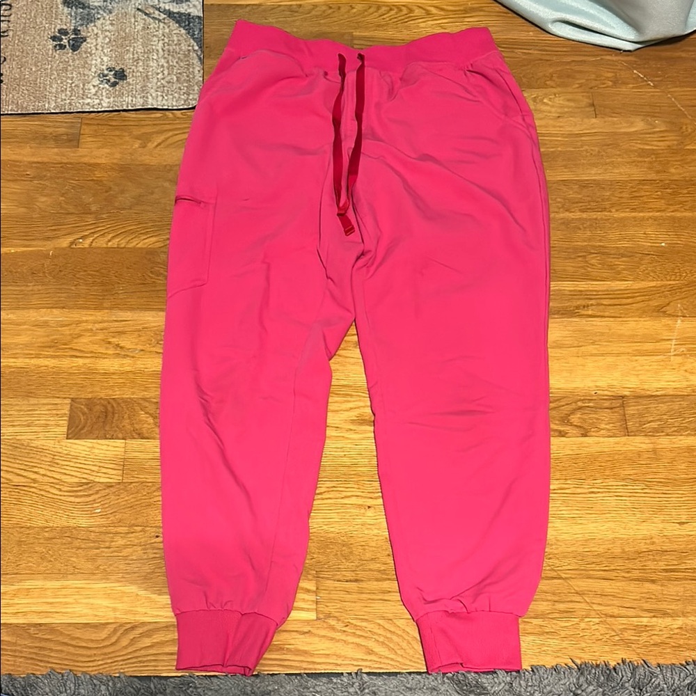 Figs Pink Sweatpants Relaxed Fit Joggers